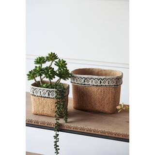 A  B Home 10.4 in. Natural Black Concrete Planter (2-Pack) D9061