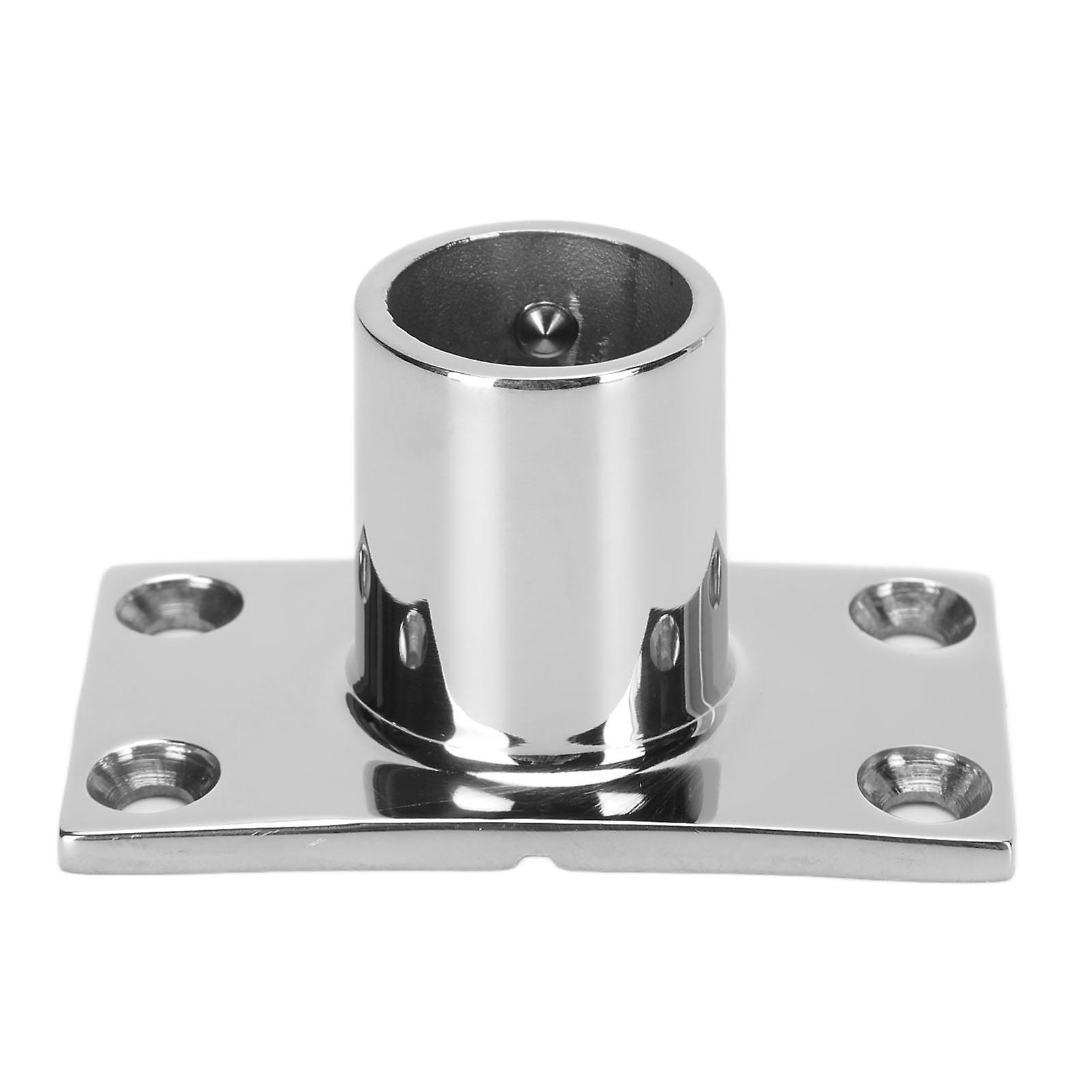 Boat Tube Base Rectangular Hand Rail Handrail Fitting Stainless Steel 1in For Ship