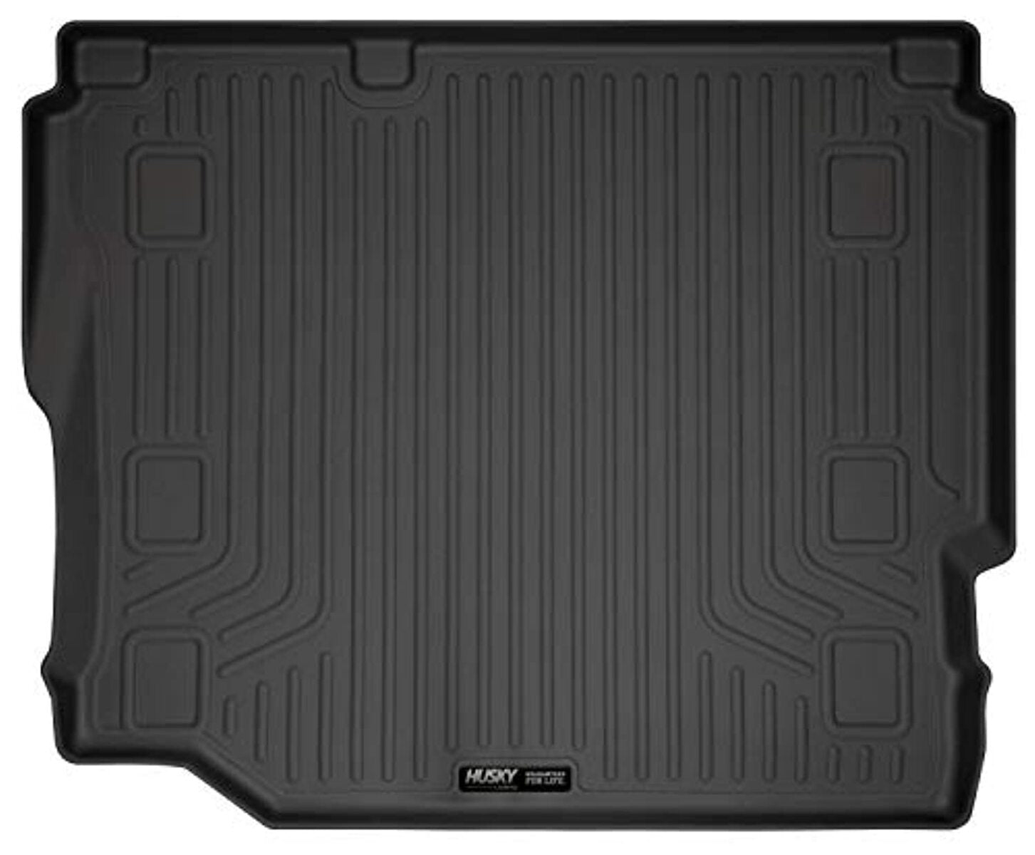 Husky Liners Weatherbeater Series Cargo Liner Black Fits 18-21 Jeep Wrangler; 4 Door Only; Cloth Seats Wrangler does not have subwoofer