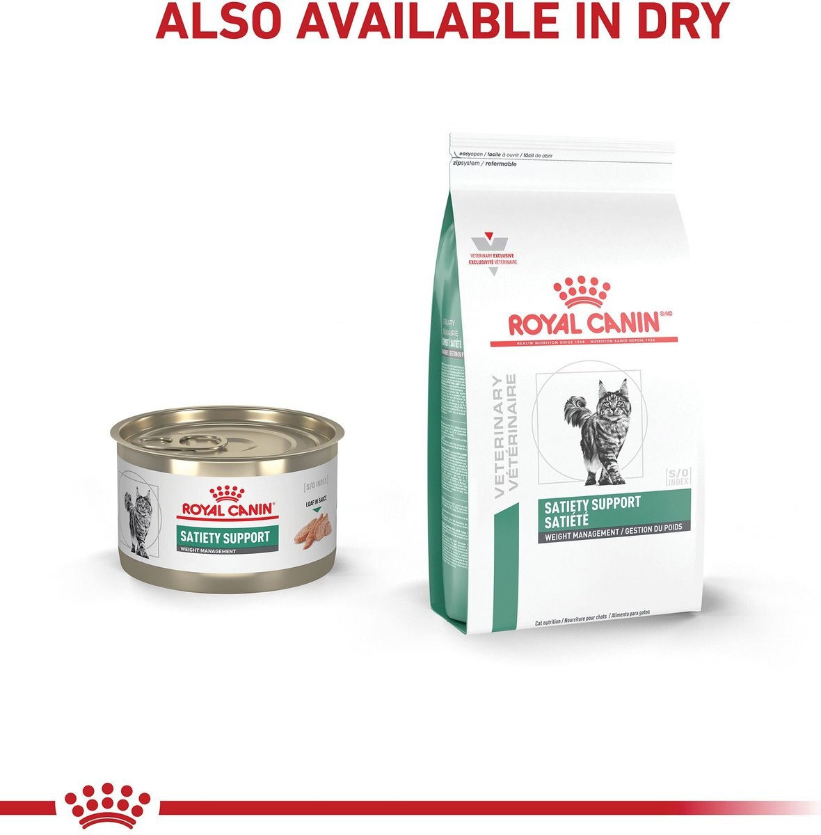 Royal Canin Veterinary Diet Adult Satiety Support Weight Management Loaf in Sauce Canned Cat Food