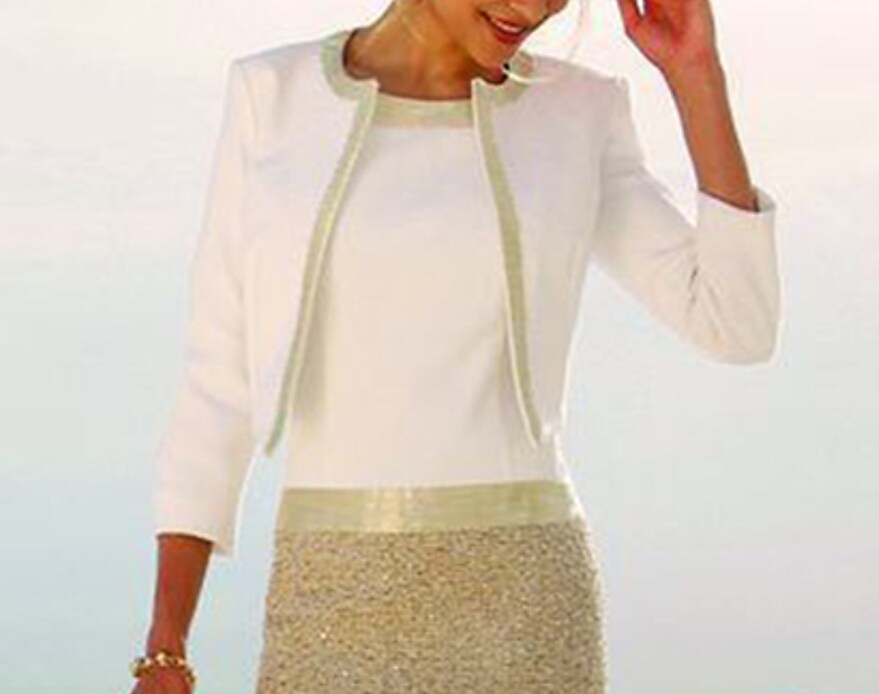 Women's Dress Set Two Piece Dress Sheath Dress Midi Dress White 3/4 Length Sleeve Color Gradient Patchwork Winter Fall Crew Neck Modern 2022 S M L XL 2XL 3XL