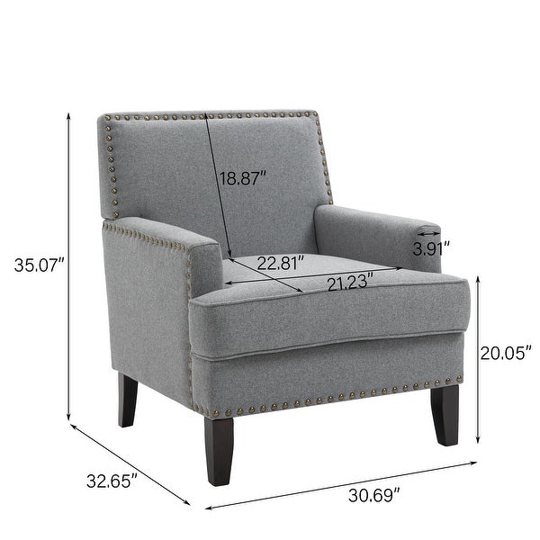 2PACK Arm Chair Nailheads Accent Chair Living Room