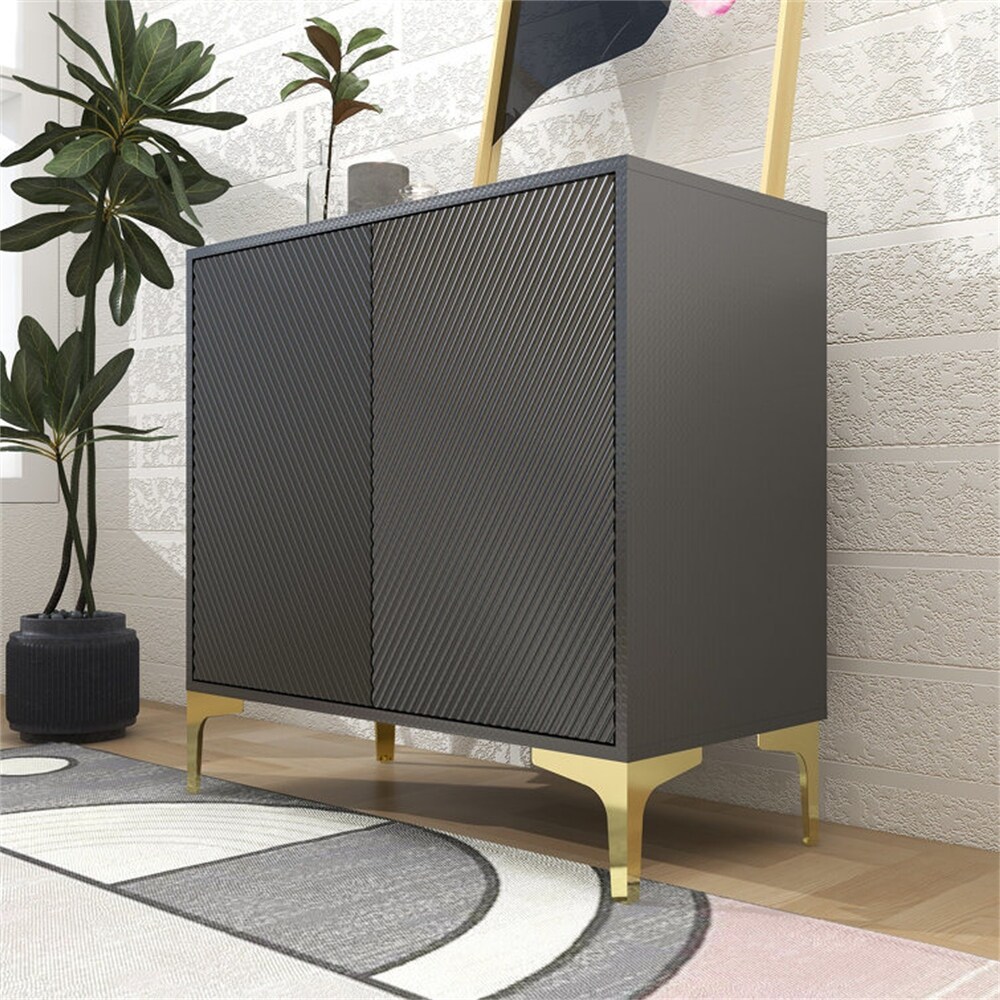 Modern Entryway Storage Cabinet with Shelves