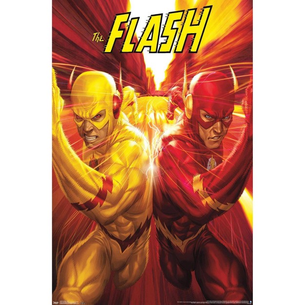 X 22 quot Dc Comics The Flash And The Reverse Flash Race Premium Poster Trends International