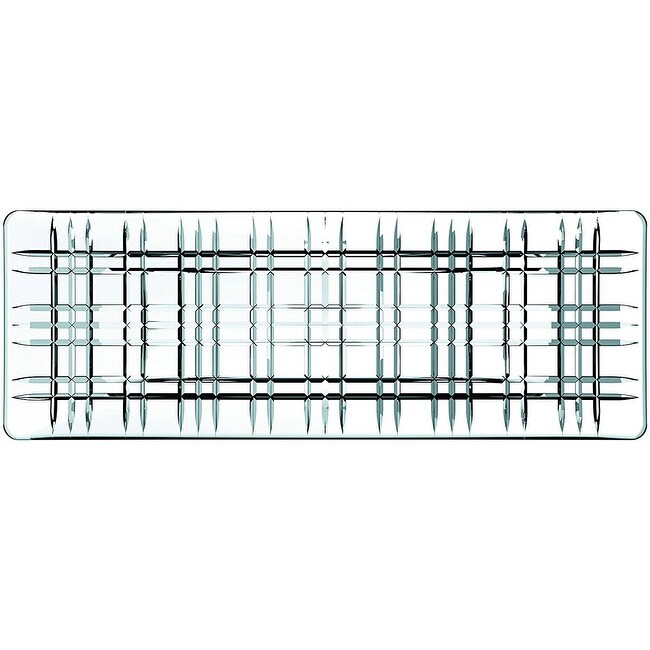 Nachtmann Square Series Rectangular Plate   16.5 x 6 Inch