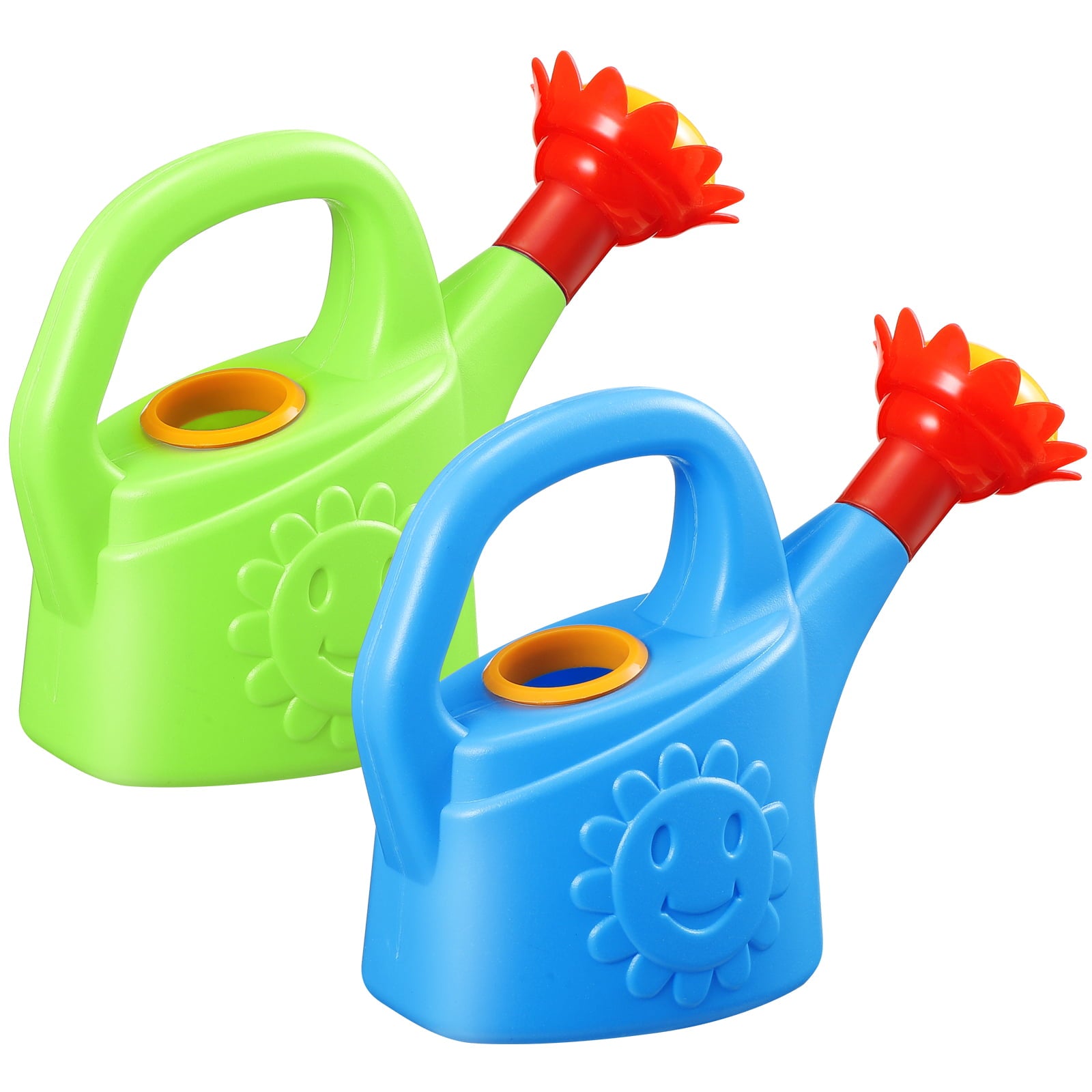 Homemaxs 2pcs Plastic Watering Cans Children Watering Kettle Toy Bathing Educational Toy for Home Garden (Random Color)