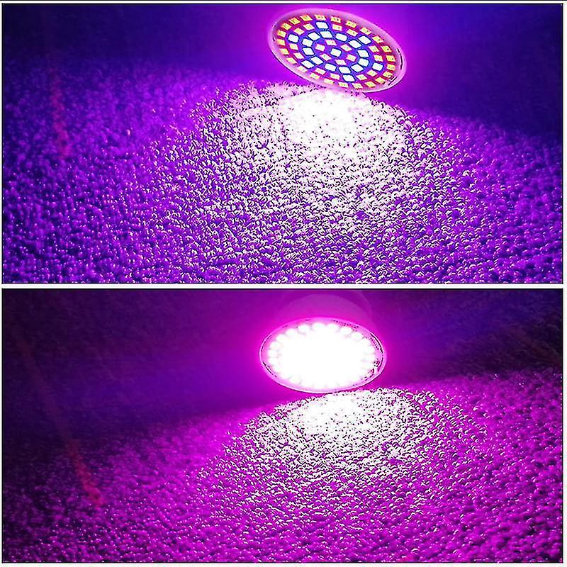 2pcs Led Plant Lamp Cup E27 Plant Indoor Fill Light Cup 60 Beads Led Plant Growth Lamp