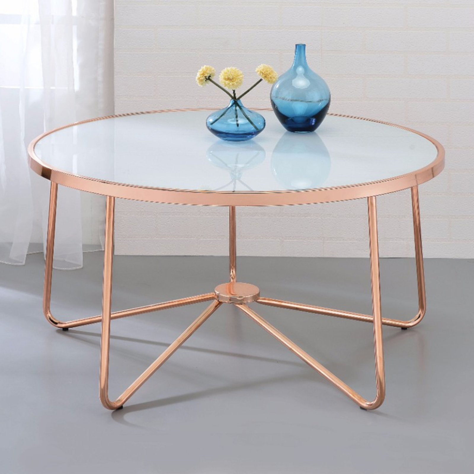 Benzara Striking Round Coffee Table