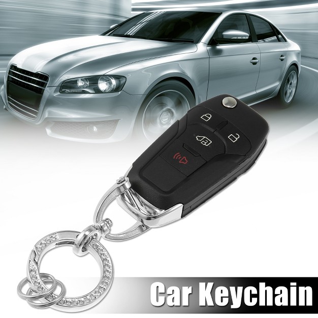 Unique Bargains Car Fob Key Chain Keychains Holder Replacement For Men And Women With D Shaped Ring Bling Key Rings Set