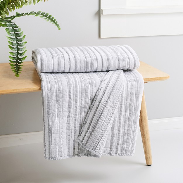 Bondi Stripe Quilted Throw Levtex Home