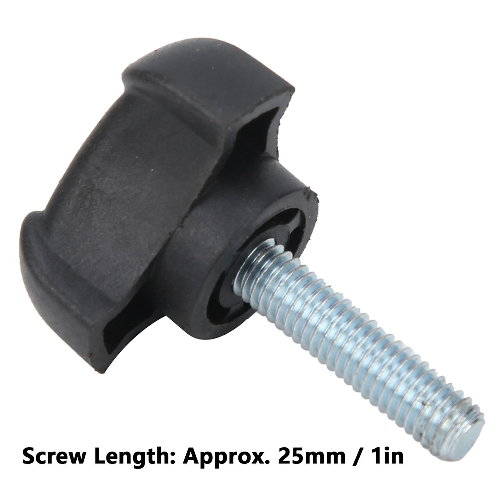 5 Pcs M6 Clamping Screw Knob Triangular Hand Thread Black Plastic Screw On Handle Clamping Knob