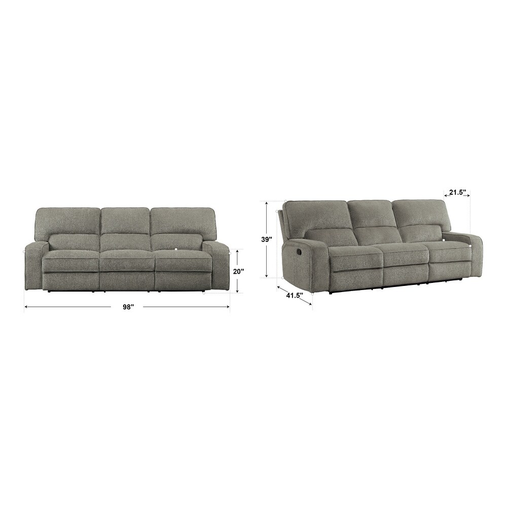 Eymard 3 Piece Reclining Living Room Set