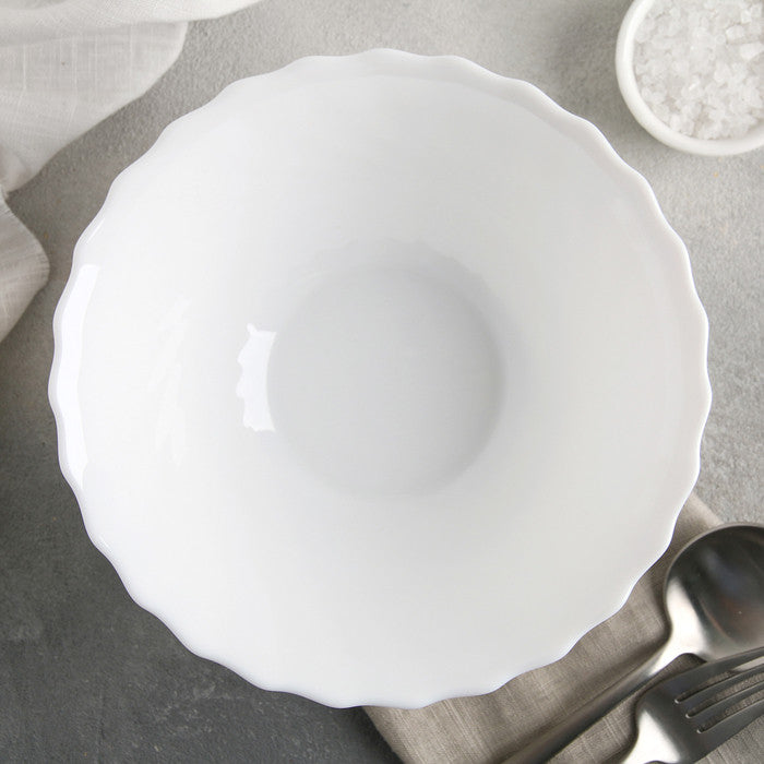 Luminarc Trianon White Glass Salad Bowl 18 cm