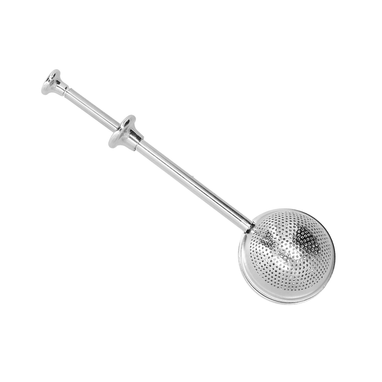 Stainless Steel Telescopic Tea Infuser Portable Push Type Loose Leaf Tea Strainer For Home Office