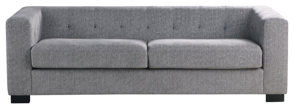 Comfortable Sofa  Chenille Upholstered Seat With Deep Tufted Backrest   Transitional   Sofas   by Decorn  Houzz