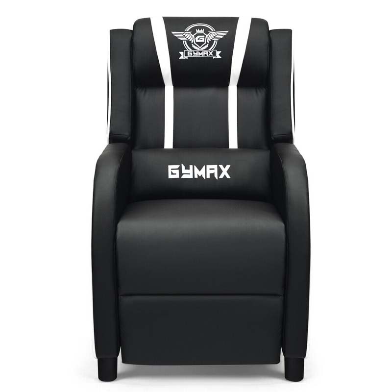 Massage Gaming Recliner Chair with Footrest, Racing Style Gaming Sofa, Lounge Sofa, PU Leather Single Sofa, Home Theater Seat