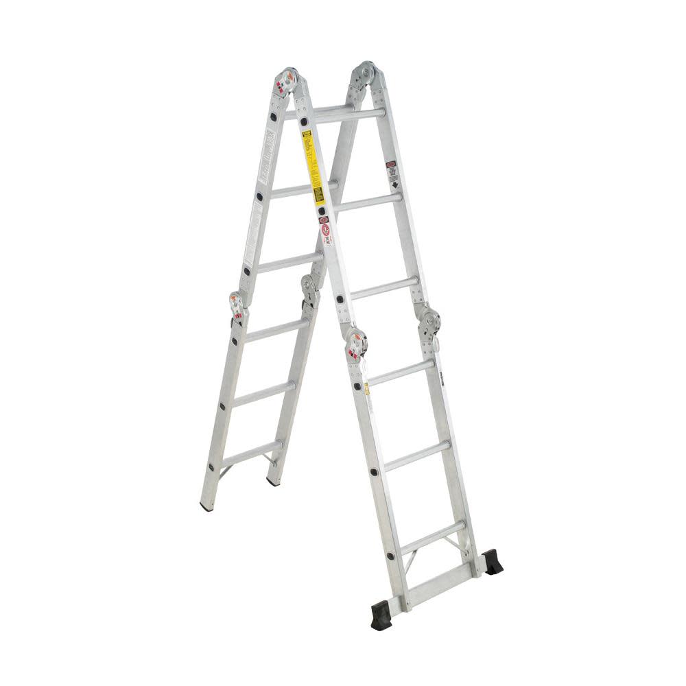 6 Ft. Folding Aluminum 18 Position Multi Ladder, 300 lbs. Load Capacity