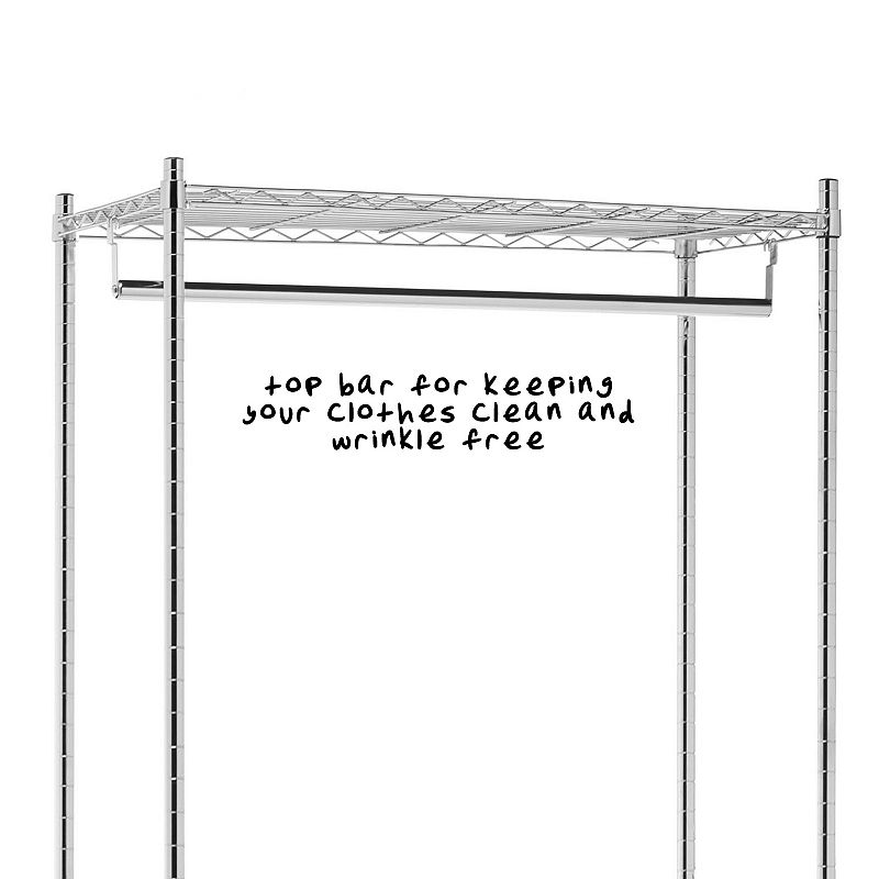 Heavy-Duty Rolling Garment Rack