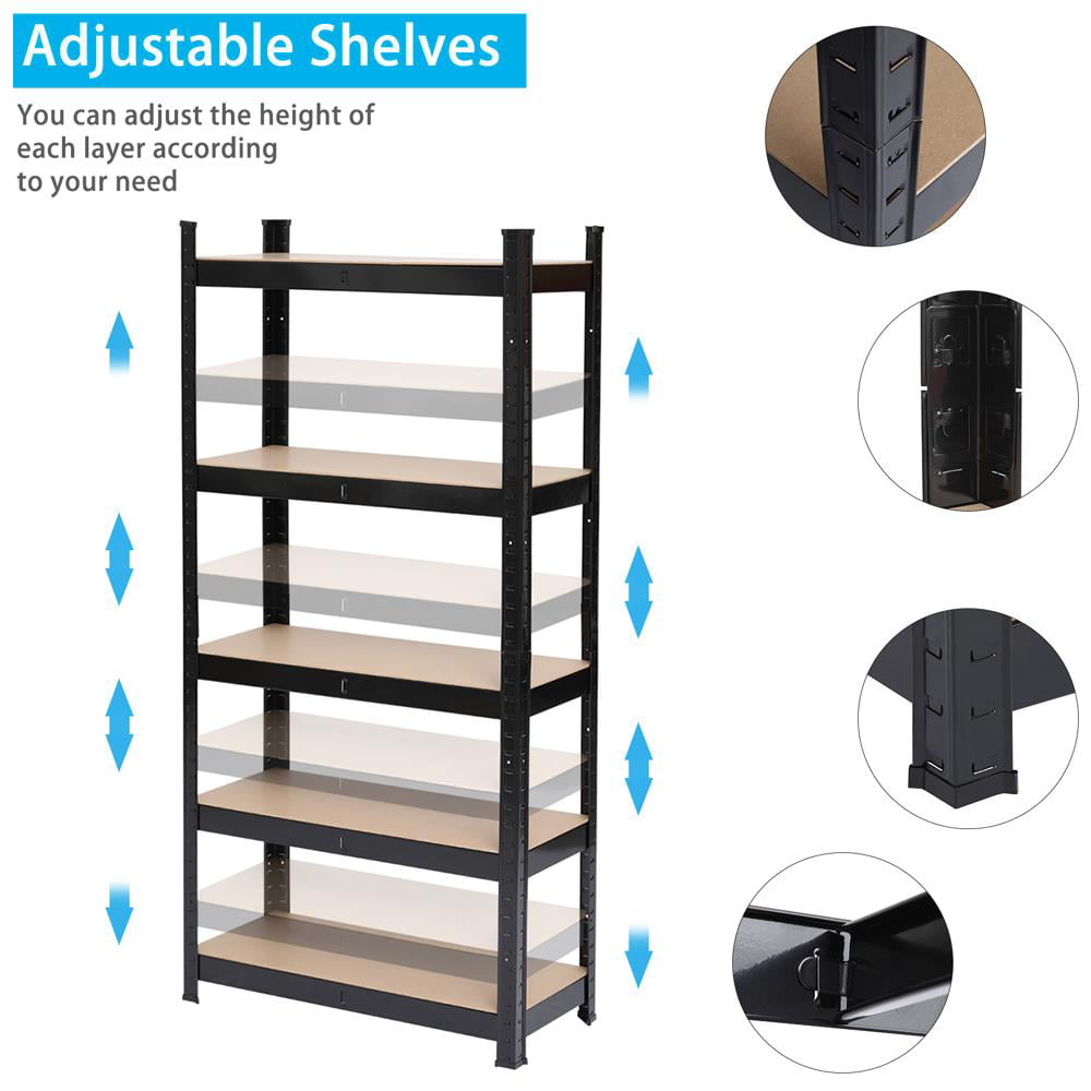 Zimtown 5 Tier Heavy Duty Steel Shelving Unit, 11.8