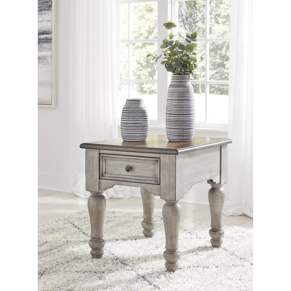 Signature Design by Ashley Lodenbay Gray/Brown Rectangular End Table   23\