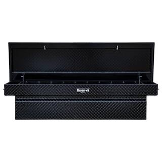 Buyers Products Company 13 in. x 20 in. x 63 in. Black Diamond Tread Aluminum Crossover Truck Tool Box 1729430