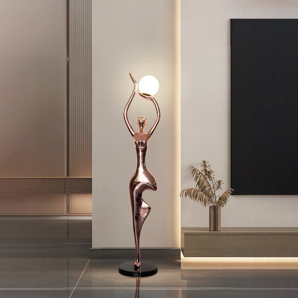 Pose Yoga Sculpture Floor Lamp