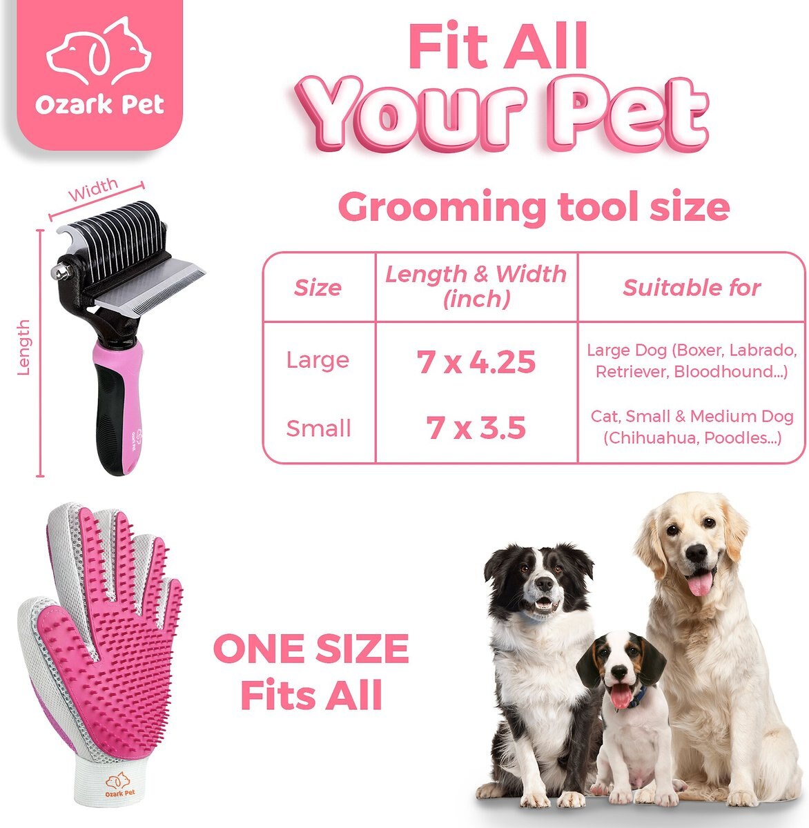 Ozark Pet Dog and Cat Grooming Kit