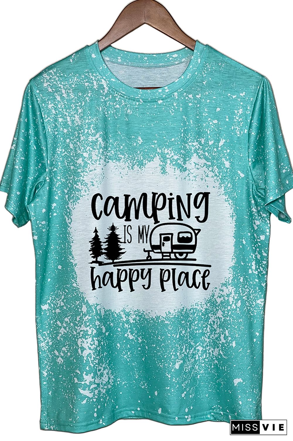 Camping Is My Happy Place Graphic Tee Wholesale