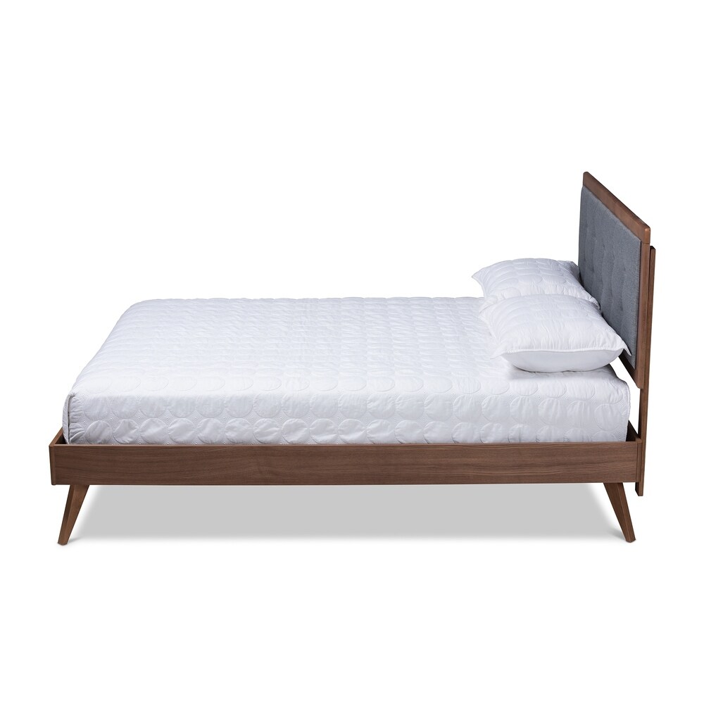 Carson Carrington Ulas Mid century Fabric Platform Bed