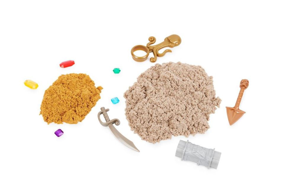 Treasure Hunt Playset, Gold Play Sand, Sensory Toys for Kids Ages 3