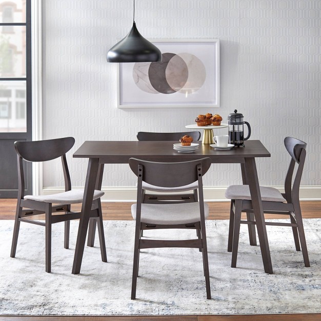 5pc Parlin Dining Set Walnut Buylateral