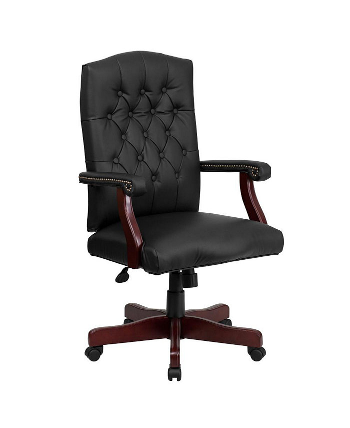 MERRICK LANE Versailles High Back Tufted Home Office Chair With Height Adjustment And 360anddeg; Swivel