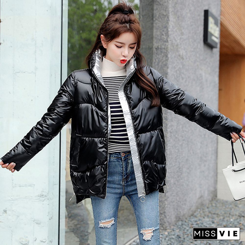 Fashion Winter Coats Women Loose Casual Jacket Parkas High Quality Stand Callor Warm Stylish Outwear Female Autumn New