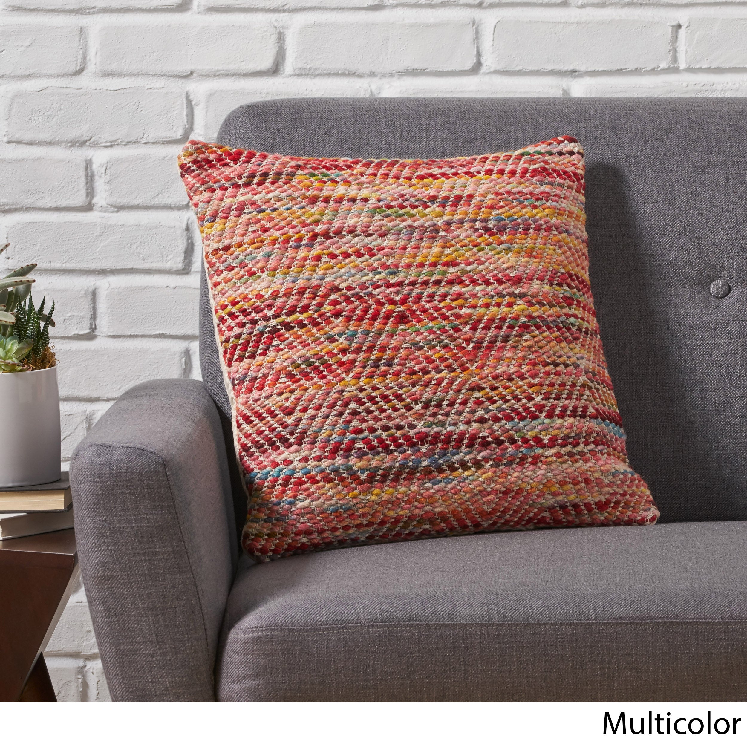 Indee Boho Cotton and Wool Pillow Cover