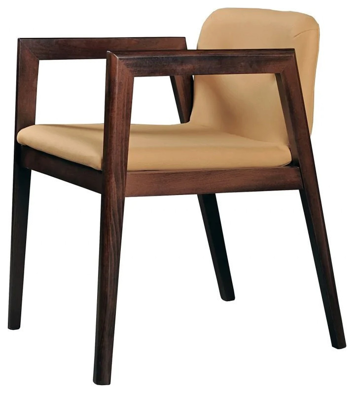 Rosie Modern Camel Eco Leather Dining Chair  Set of 2   Midcentury   Dining Chairs   by Rustic Home Furniture Deco  Houzz