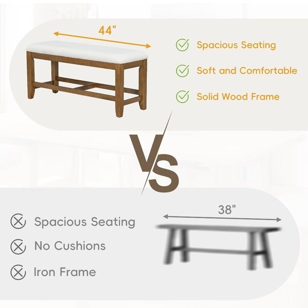 Extendable Dining Table Set，with Removable Leaf and Upholstered Chairs