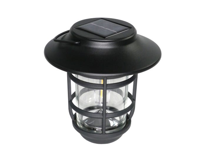 Classy Caps Black Aluminum Nottingham Solar Hanging Coach Light SHW553