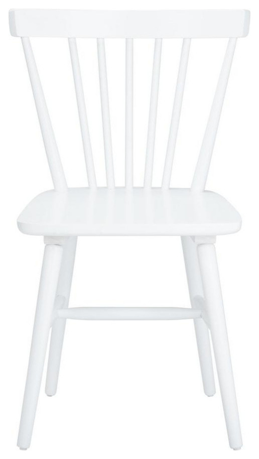 Horace Spindle Back Dining Chair  Set of 2  White   Midcentury   Dining Chairs   by Rustic Home Furniture Deco  Houzz