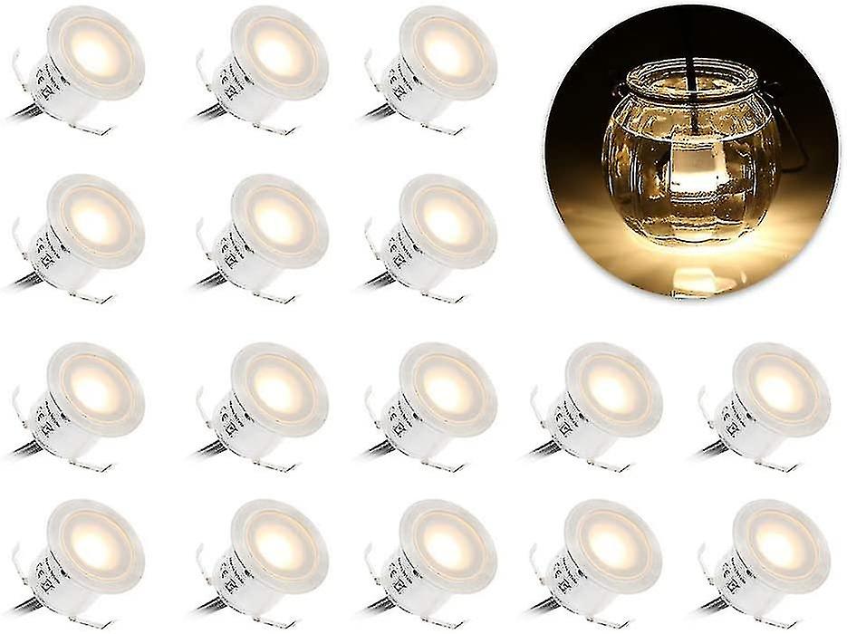 Led Recessed Pot Light，built-in Lamps16 Pieces Of Led Ceiling Pots， Ip67 Waterproof Super Light 3000