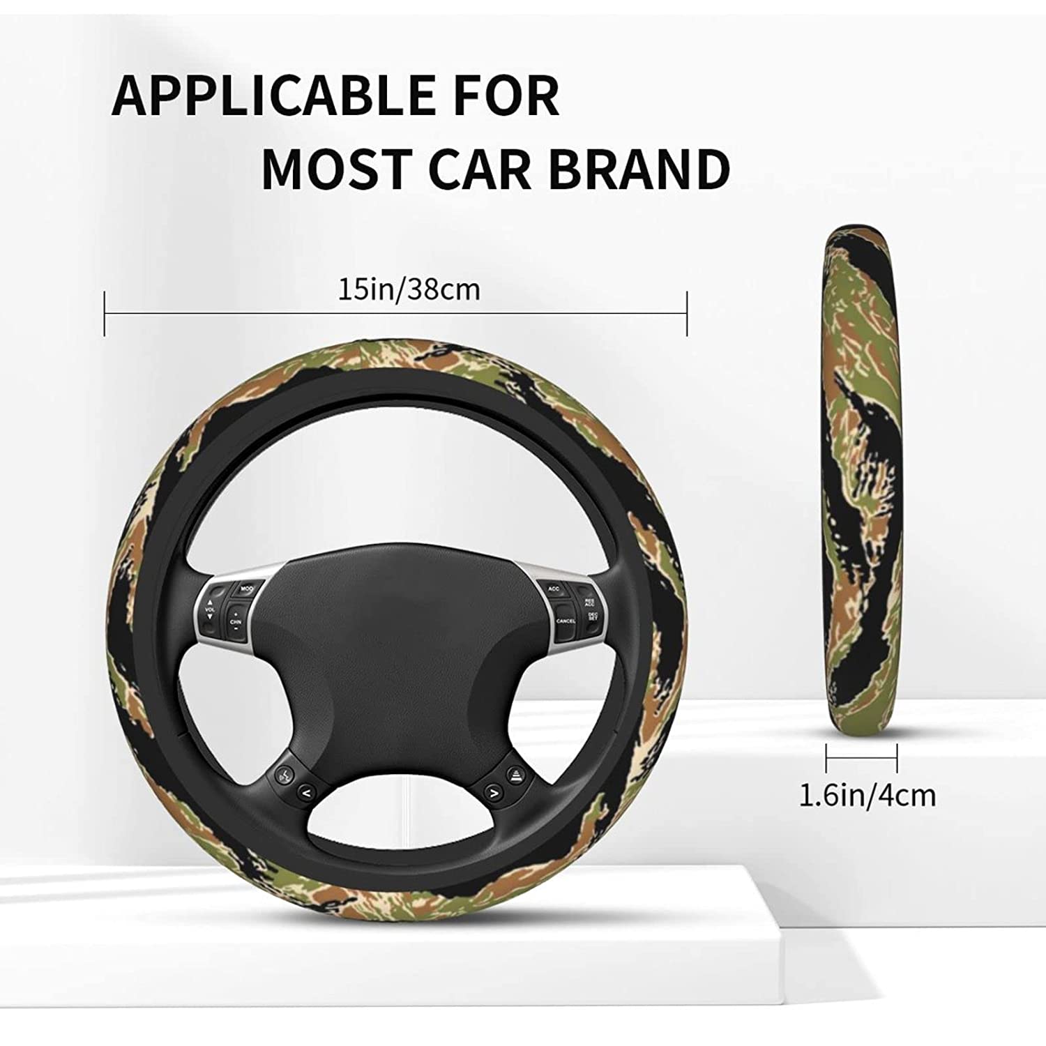 Camo Seat Covers Steering and Wheel Cover Set for  Front Seat Covers Universal Bucket Seat Cover Automotive Seat Protector Fit Most  Sedan SUV Truck