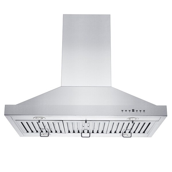 ZLINE Stainless Steel Convertible Vent Island Mount Range Hood