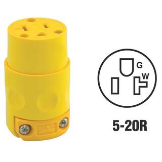 Leviton 20 Amp 125-Volt Grounding Connector Yellow 520CV