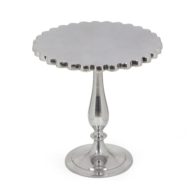 Purtell Modern Glam Handcrafted Aluminum Side Table by Christopher Knight Home - 17.75