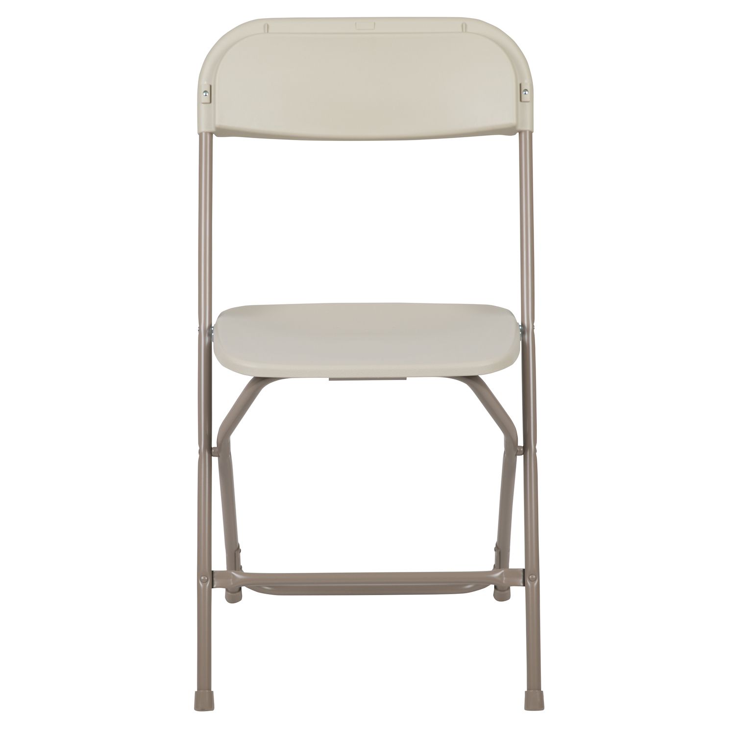 Emma and Oliver Set of 2 Brown Stackable Folding Plastic Chairs - 650 LB Weight Capacity