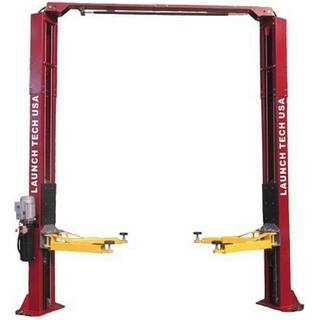 2-Post Car Lift Clear Floor 9000 lbs. Asymmetric in Red TLT240SC-R