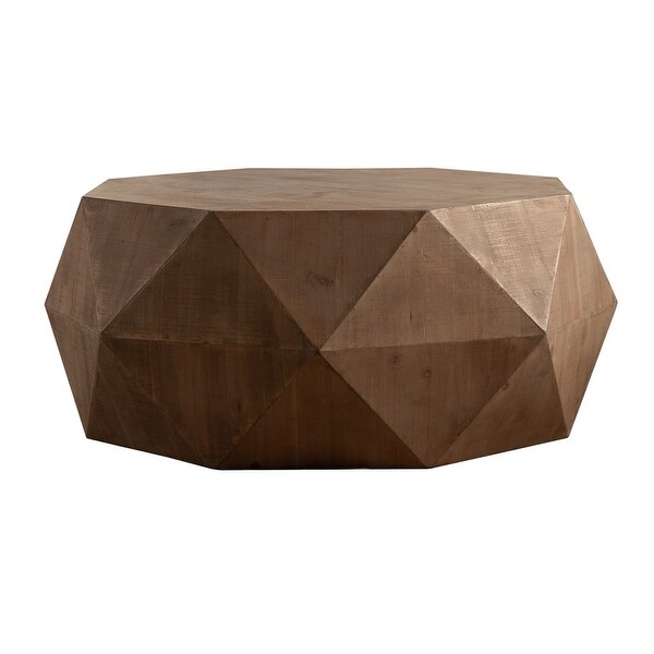 Modern Geometric Coffee Table for Living Room， Three-dimensional Embossed Pattern Design Sofa Table Cocktail Table