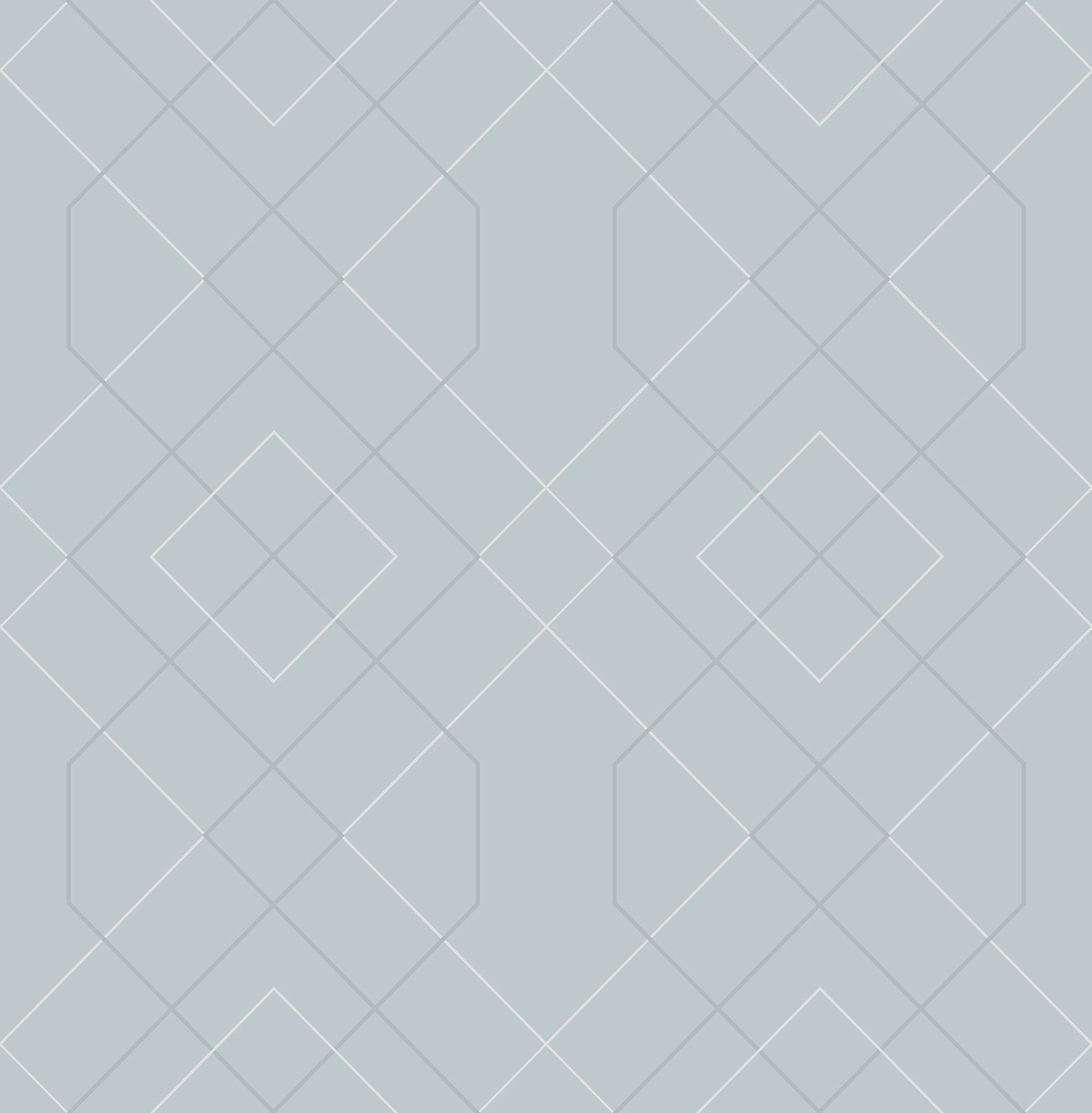 Ballard Geometric Wallpaper in Light Blue from the Scott Living Collection