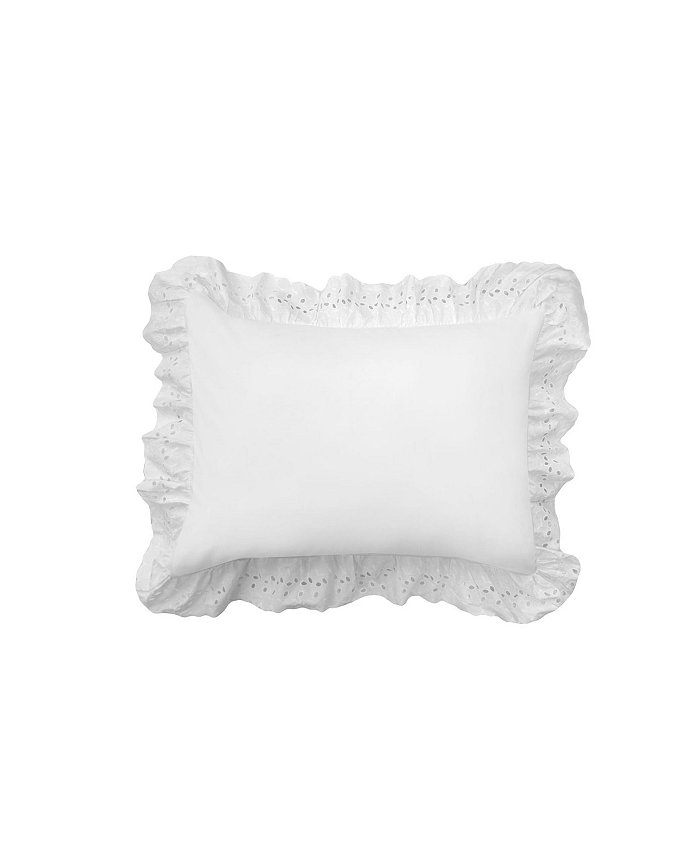 Fresh Ideas Ruffled Eyelet Pillow Standard Sham