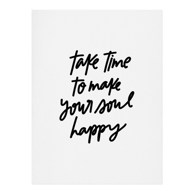 Chelcey Tate Make Your Soul Happy Art Print Unframed Wall Poster White Deny Designs