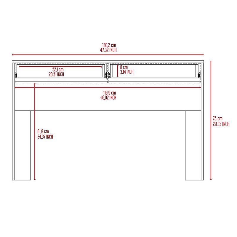 Tampa Computer Desk with 2-Drawers